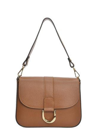 Anna Luchini Brown Rundleer Tas