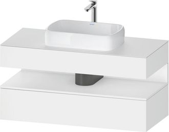 Duravit Duravit - Qatego Consola Mueble Bajo Lavabo, 1 Extra&iacute;ble, 1 Caj&oacute;n