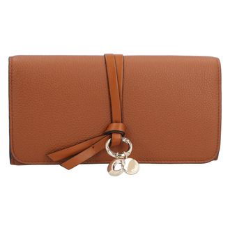 Chlo&eacute; Chlo&eacute; Womens Alphabet Wallet With Flap Brown Calfskin - One Size