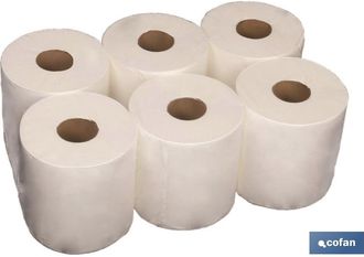 cofan Papel Secamanos Reciclado Azul 90mts (6rollos), Papel Secamanos Reciclado Azul Que Garantiza Una Resistencia Y Capacidad De Absorci&oacute;n Fiable. Seca, Ab