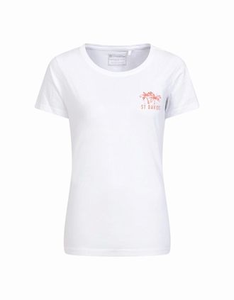 Mountain Warehouse Womens Mountain Warehouse Womens/Ladies St Davids Printed Organic T-Shirt - White - Size: 12