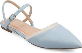 Journee Collection Martine SuperNatural Shades Slingback Flat in Sky Blue Lace at Nordstrom Rack, Size 8.5