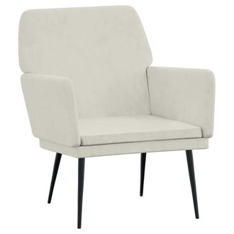 vidaXL Sill&oacute;n De Terciopelo Crema 62x79x79 Cm Vidaxl