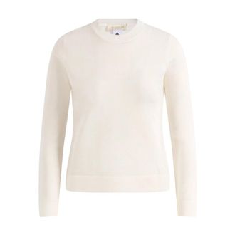 Max Mara Lange Gebreide Kleding - Dames - Ronde hals truien - Wit - L - Truien & Vesten
