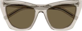 Saint Laurent Sunglasses Sl 214 Kate 032 New Wave Beige/Brown Women
