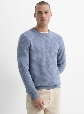 Le 31 Mens Diamond-textured sweater