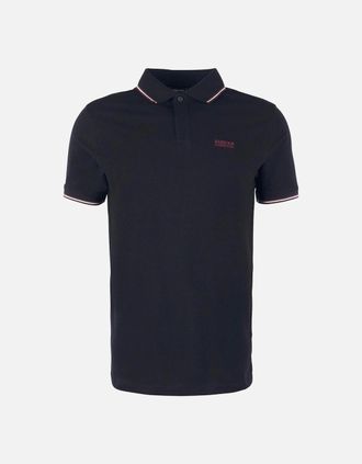 Barbour Mens Barbour International Mens Black Event Multi Tipped Polo Shirt - Size: 46