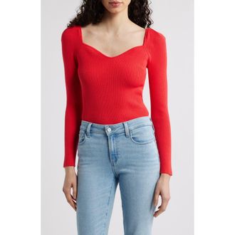Elie Tahari The Soraya Rib Sweater in Hibiscus at Nordstrom, Size X-Small