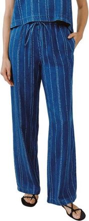 Bella Dahl Indigo Stripe Drawstring Tencel Pants at Nordstrom, Size X-Small