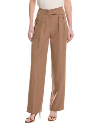 Kenneth Cole High-Rise Pintuck Wide Leg Pant