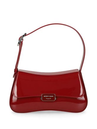 Emporio Armani buckle shoulder bag - women - Polyurethane - One Size - Red