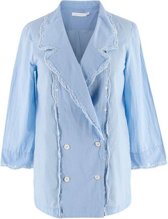 Bamford x Martha Ward Blue Linen Shirt Size XS