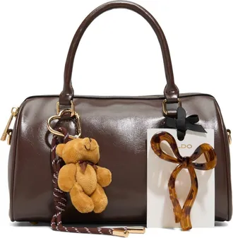 Aldo Knowsley Faux Leather Top Handle Bag in Brown Primary - Multi at Nordstrom