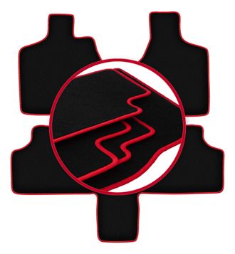 OEM Alfombrillas Carlux-red Para Chrysler Town&country Iv 7 Plazas (2000-2008)