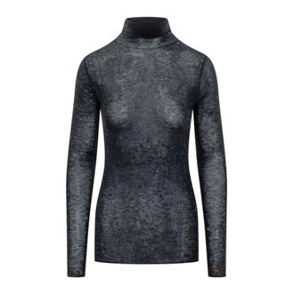 Pinko Pinko, Dames, Truien, Blauw, Maat: S Wol