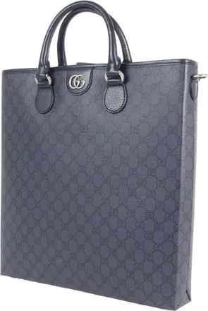 Gucci Blue Pvc Leather Tote Bag (Pre-Owned)