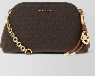 Michael Kors na printed canvas clutch bag