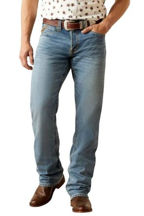Ariat Mens Relaxed Bennet Logan Boot Cut Jean In Vintage Light Blue