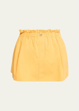 Vince Mid-Rise Cotton Mini Skirt