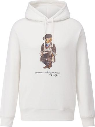 Polo Ralph Lauren Beer Print Hoodie - Heren - Hoodies - Wit - XL - Katoen - Hoodies & sweatvesten