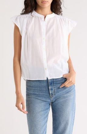 Madewell Flutter Sleeve Top in White at Nordstrom Rack, Size Xx-Small