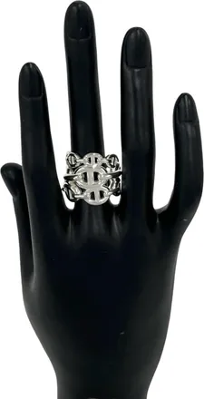 Herm&egrave;s Silver Silver 925 Band Ring (Pre-Owned)