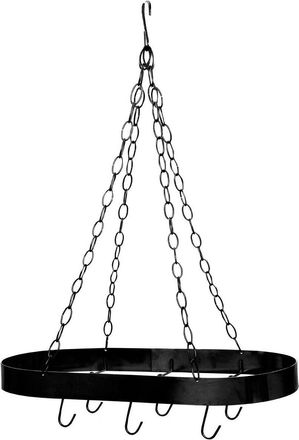 Fifty Five South Deckenhängeregal Oval Black aus Edelstahl 60 x 72 cm