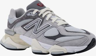 New Balance Mens 9060 Sneakers Mesh And Suede Grey Suede-Gomma Trainers Suede/gomma