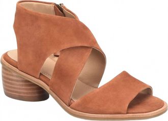 S&ouml;fft Womens Camille Leather Sandal In Russet Brown