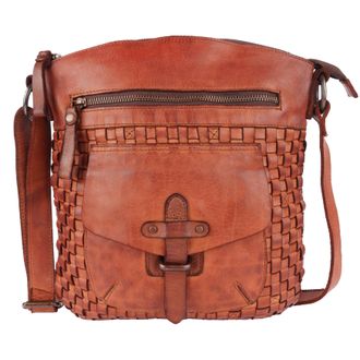 Harbour 2nd Umh&auml;ngetasche HARBOUR 2ND Aurora, Damen, Gr. B/H/T: 26cm x 32cm x 2cm, braun (cognac), Rindsleder, Taschen Umh&auml;ngetasche, Unisex Schultertasche mit Vo