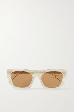 Fendi Occhiali Da Sole In Acetato Con Montatura D-frame Roma - Giallo