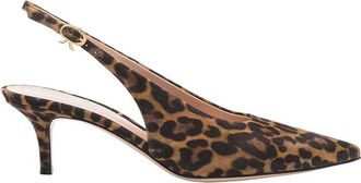 Gianvito Rossi Leopard Print Leather Pumps