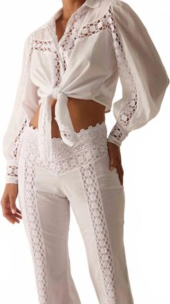 Charo Ruiz Ibiza Devi Lace Top In White