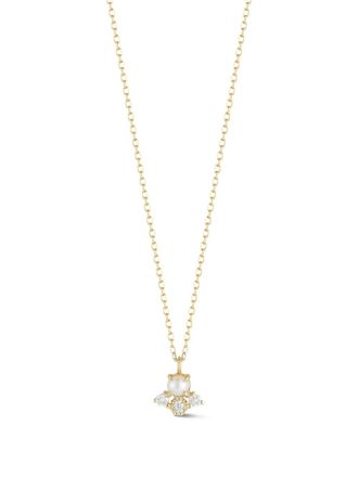 Mateo Bijoux The Little Things pearl and diamond necklace - women - 14kt Yellow Gold/Pearl/Diamond - One Size