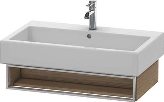 Duravit Unidad De Lavabo Vero 6006 De Duravit Montada En La Pared, Con 1 Compartimento Abierto Incl. Toallero, 750mm, Color (frente/cuerpo): Decoraci&oacute;n Roble 