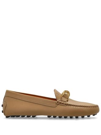 Tod's Gommino loafers - women - Calf Leather/Calf Leather/Calf Leather/Rubber - 37.5 - Neutrals