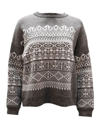 Alexander Wang Fair Isle Sweater in Grey Wool