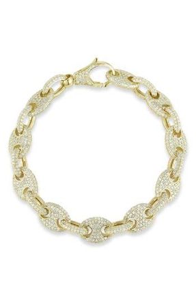 Chloe and Madison CZ Pav&eacute; Mariners Link Bracelet in Gold at Nordstrom Rack