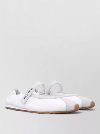 Miu Miu plume ballerina sneakers technical fabric suede