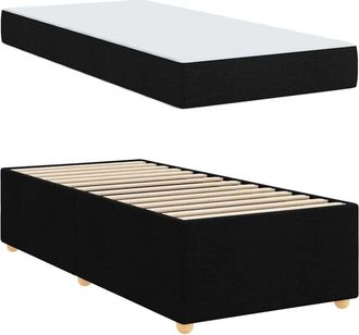 vidaXL Estructura De Cama Con Colch&oacute;n Negro 100 X 200 Cm Tela Vidaxl