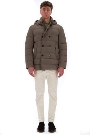 Moorer Double-Breasted Bi-Stretch Nylon Down Jacket Mod. Florio-Kn