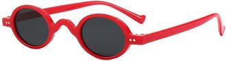 Generic Mens And Womens Small Frame Sunglasses Outdoor Party Vacation Decorative Sun Glasses(Red)