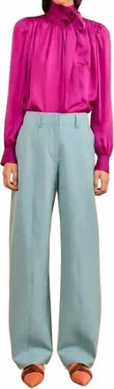 Ulla Johnson Ames Barrell Leg Trouser In Ocean