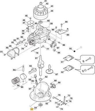 STIGA Sports C&aacute;rter De Motor Original Stiga Para Motor Rsct 100 Ohv 118550672/0