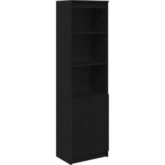 vidaXL Credenza Rovere Nero 50x35x180 cm in Legno Multistrato - Vidaxl