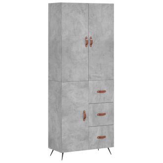 Berkfield Home Highboard Concrete Grey 69.5x34x180 cm Engineered Wood