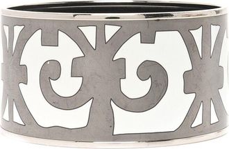 Hermès Enamel Printed Extra Wide Balcons Du Guadalquivir Bracelet 70 (Authentic Pre-Loved)