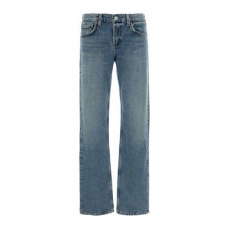 A Gold E Straight Jeans, female, Blue, Size: W24 Denim Jeans