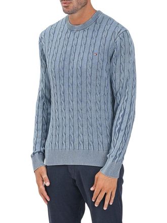 Tommy Hilfiger Timeless Cable Knit Crewneck Sweater by Tommy Hilfiger