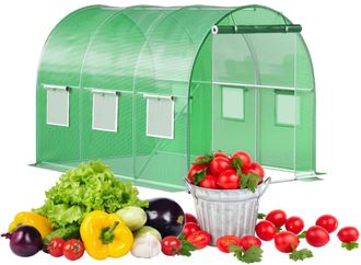 OEM Invernadero Tipo T&uacute;nel De L&aacute;mina Verde Para Cultivo De Plantas, 3x2x2m, 6m&sup2;